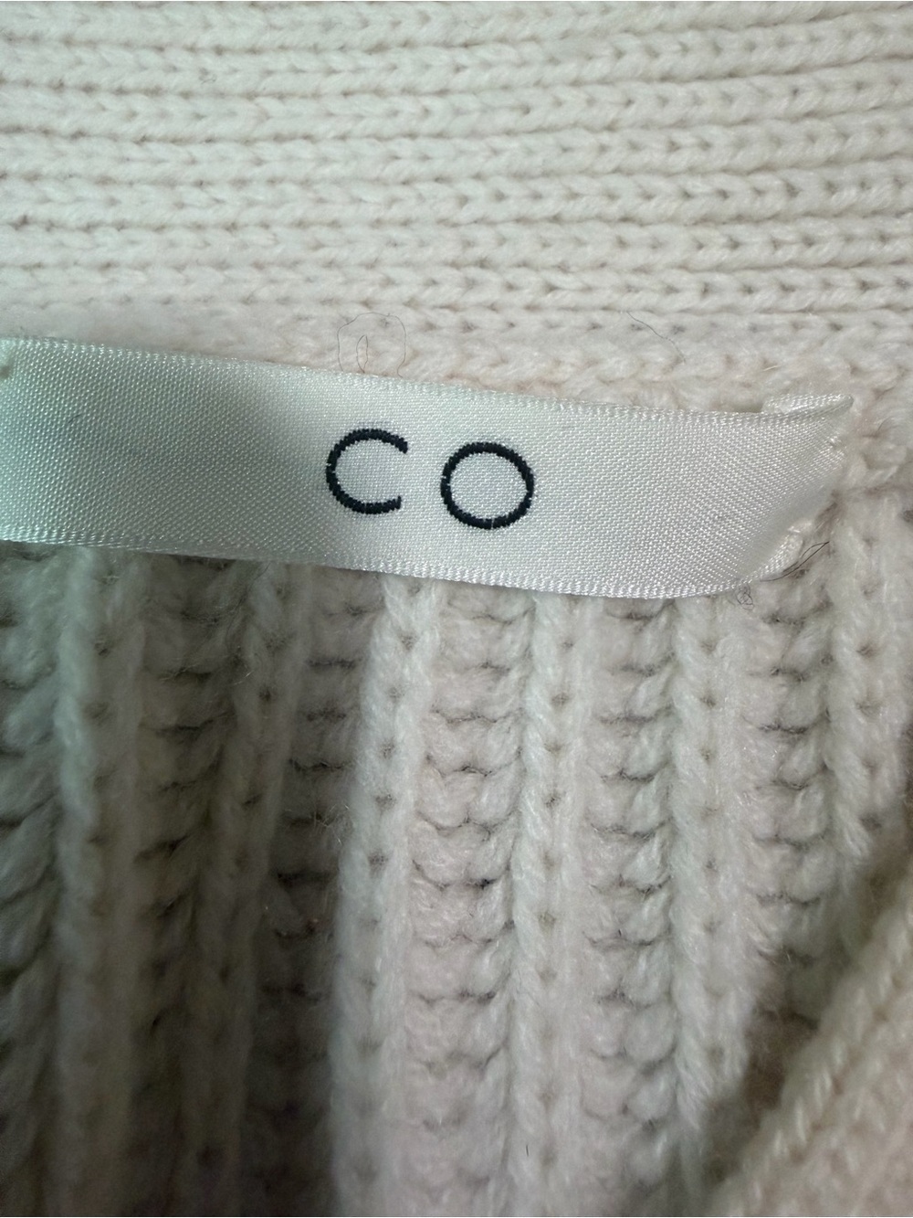 CO collection wool cashmere cardigan sweater ivory size small - Picture 3 of 4